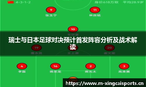 瑞士与日本足球对决预计首发阵容分析及战术解读